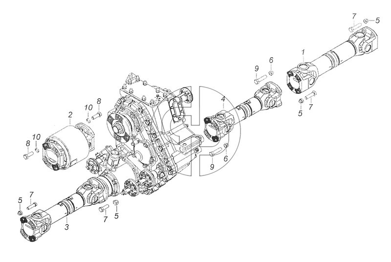 5350-2200001-10 Установка карданных валов (№1 на схеме)