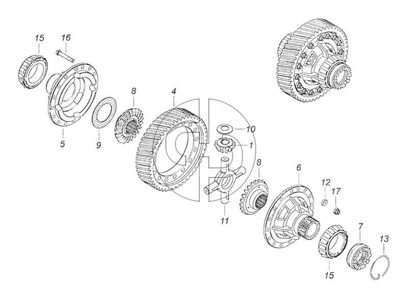 65115-2403011-60 Дифференциал заднего моста (№13 на схеме)