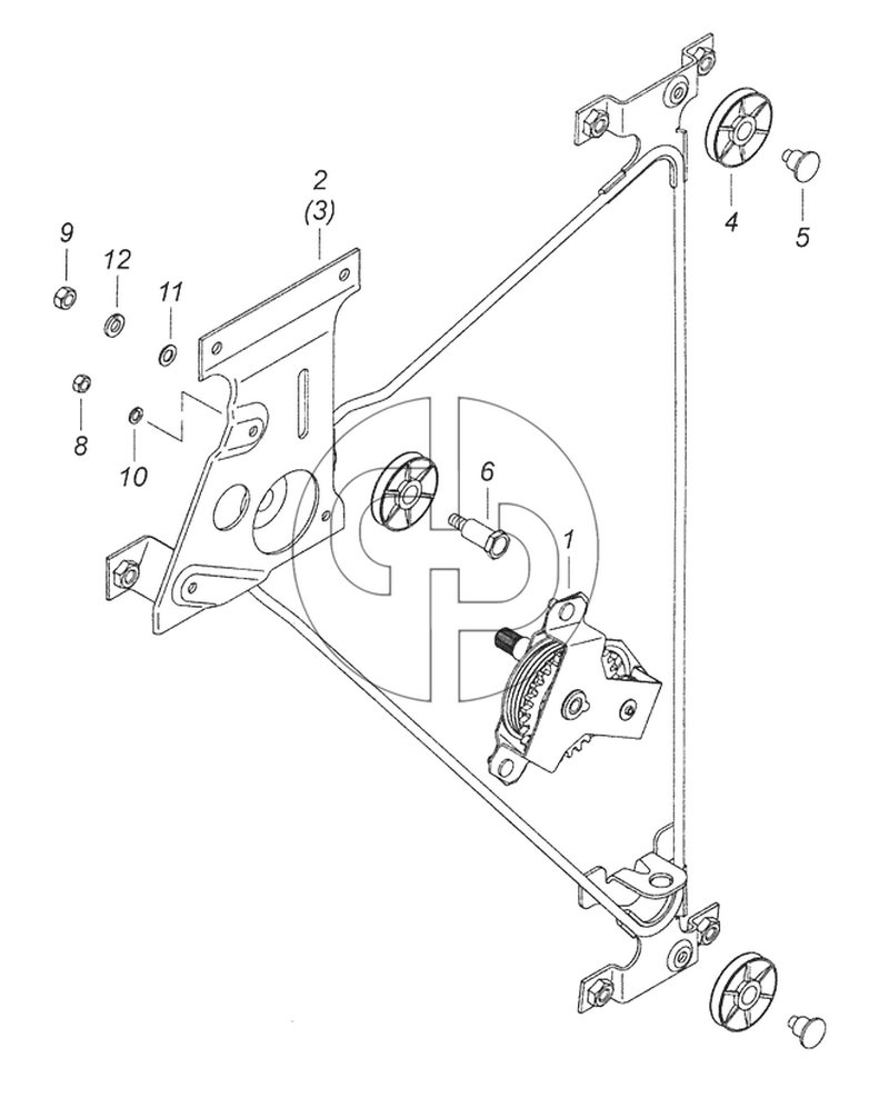 53205-6104011/010 Стеклоподъемник двери (№53205-6104011 на схеме)