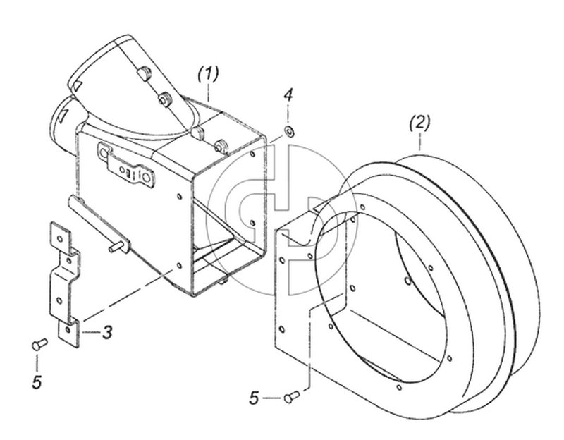 5320-8118027 Улитка вентилятора с распределителем левая (№5320-8118026 на схеме)