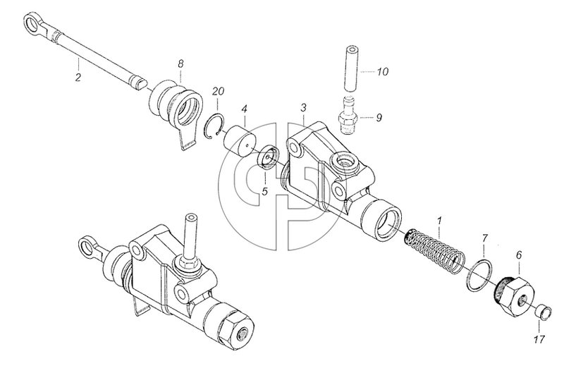 5320-1602510-10 Главный цилиндр управления сцеплением (№2 на схеме)
