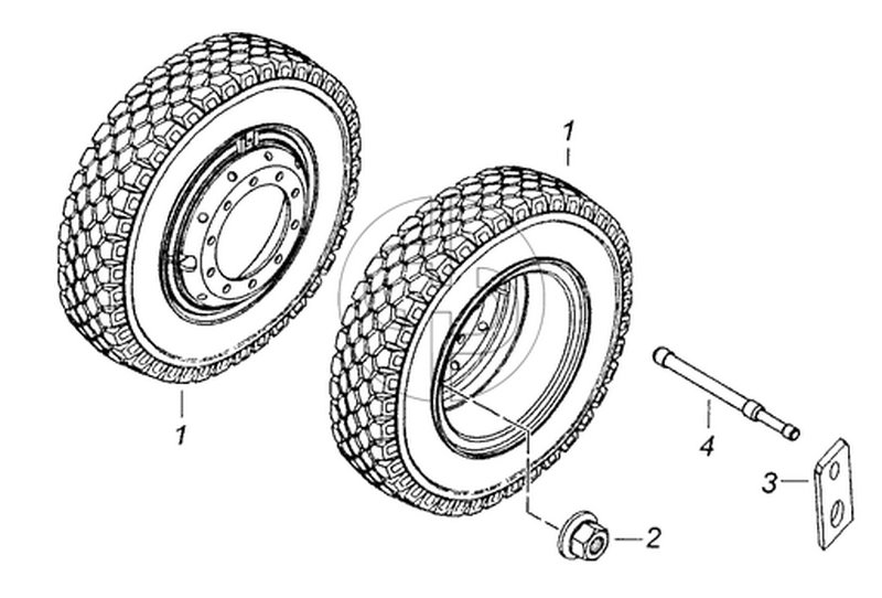 4308-3101703 Установка сдвоенных колес (№4 на схеме)