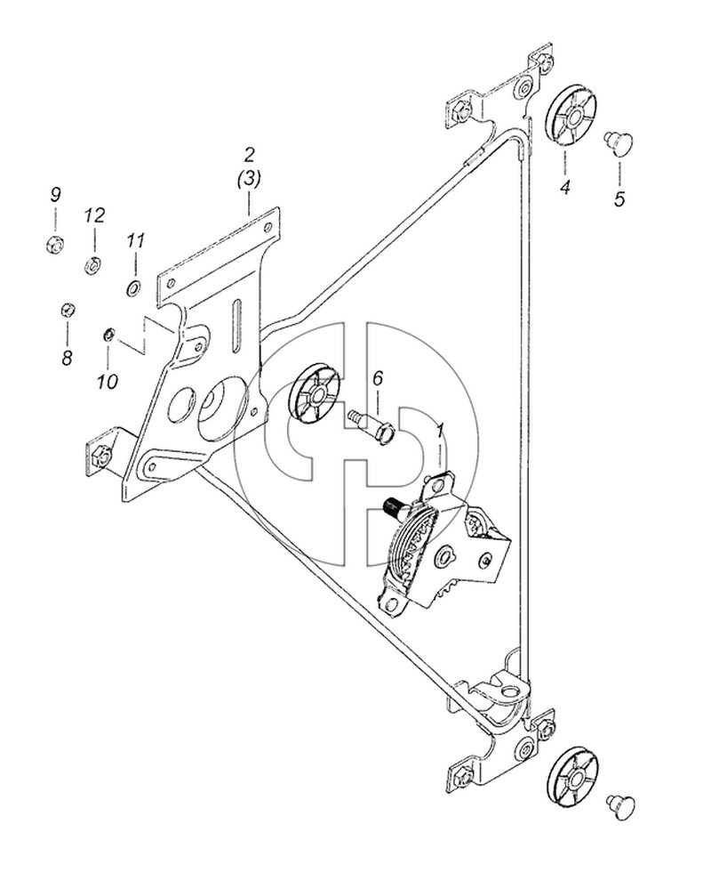 53205-6104011 Стеклоподъемник двери (№53205-6104011 на схеме)