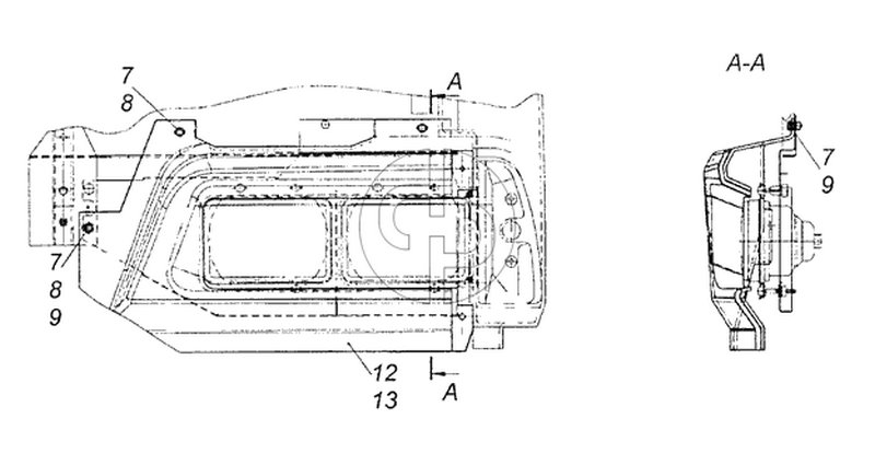 4308-8417011 Установка облицовки фар левая (№13 на схеме)