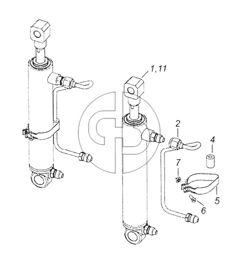 43114-5003014 Гидроцилиндр МОК (№11 на схеме)