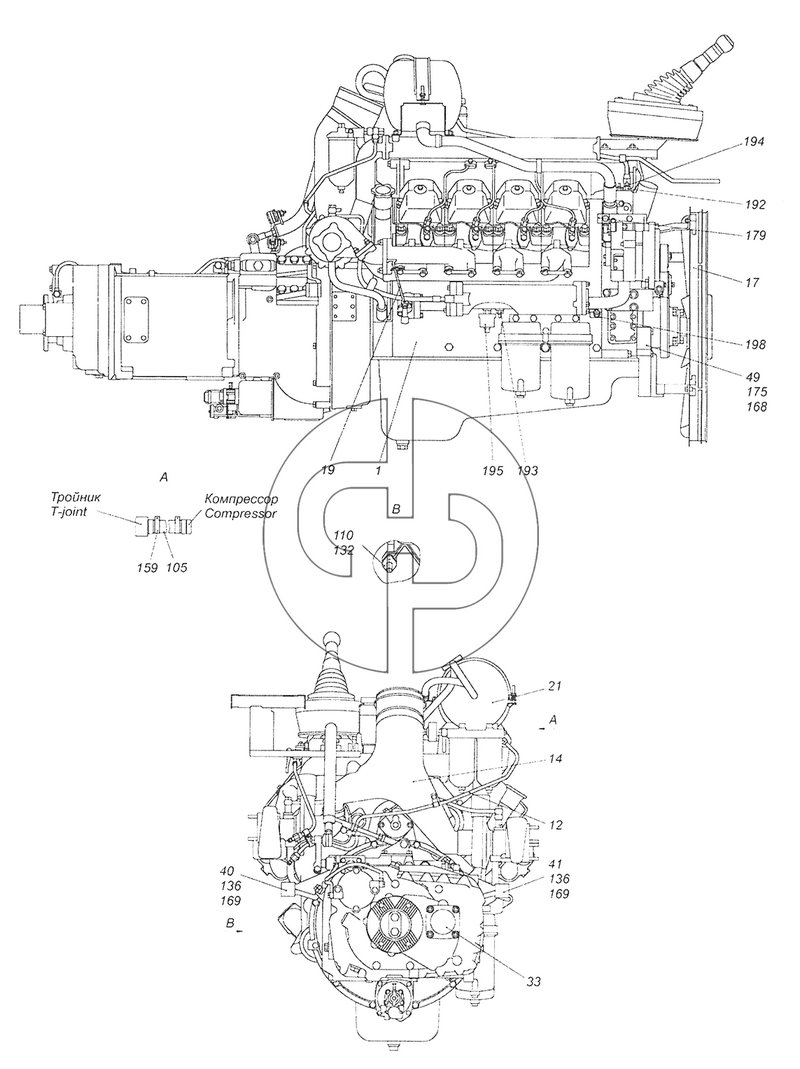 6520-1000252-96 Агрегат силовой 740.50-360 (№40 на схеме)