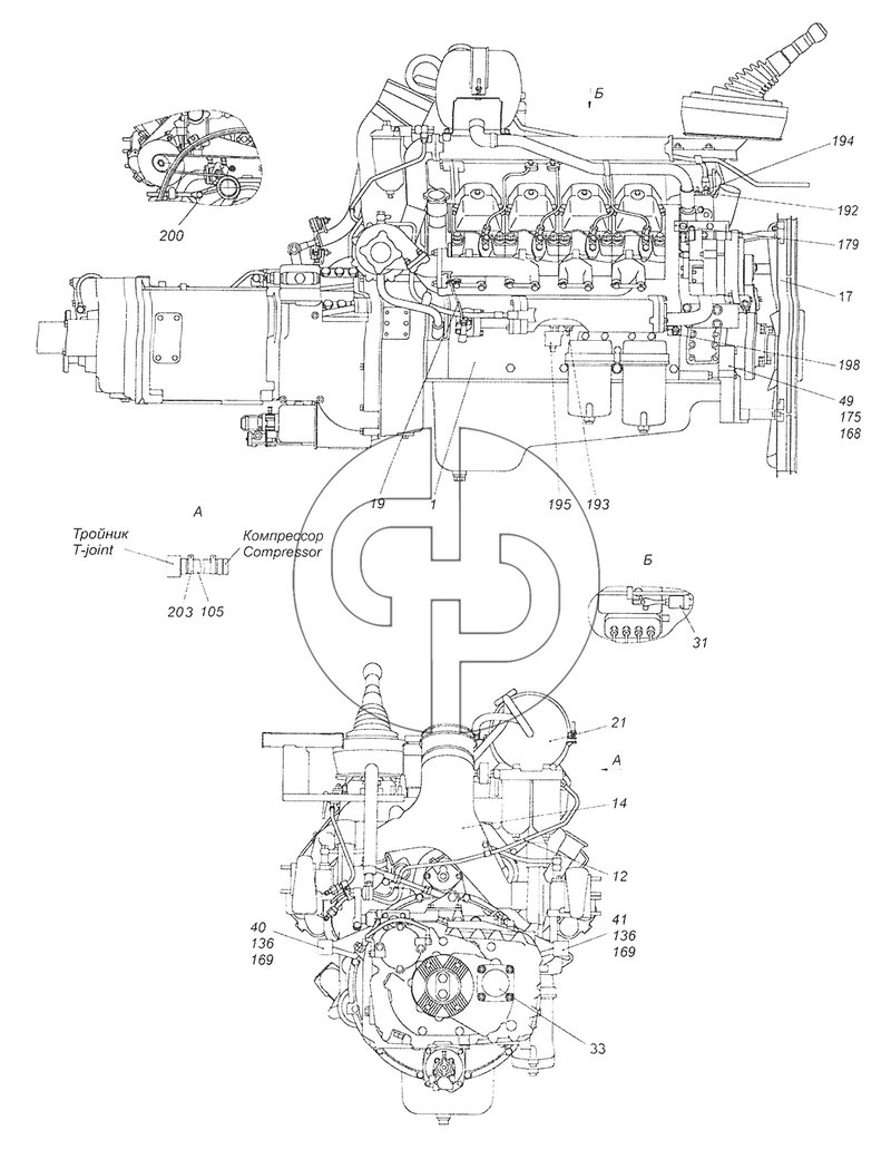 65201-1000257 Агрегат силовой 740.50-360 (№40 на схеме)