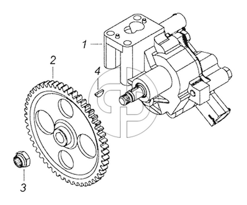740.11-1011010 Масляный насос с шестерней (№1 на схеме)