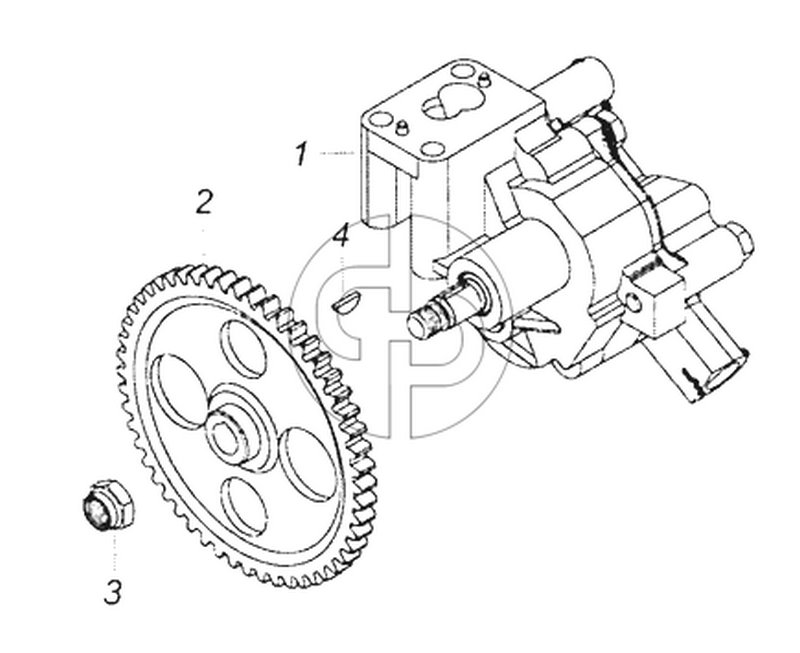 740.60-1011010 Масляный насос с шестерней (№1 на схеме)