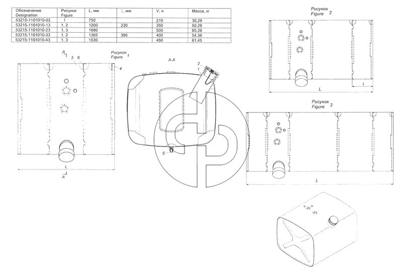 53215-1101010-03 Бак топливный (№5 на схеме)