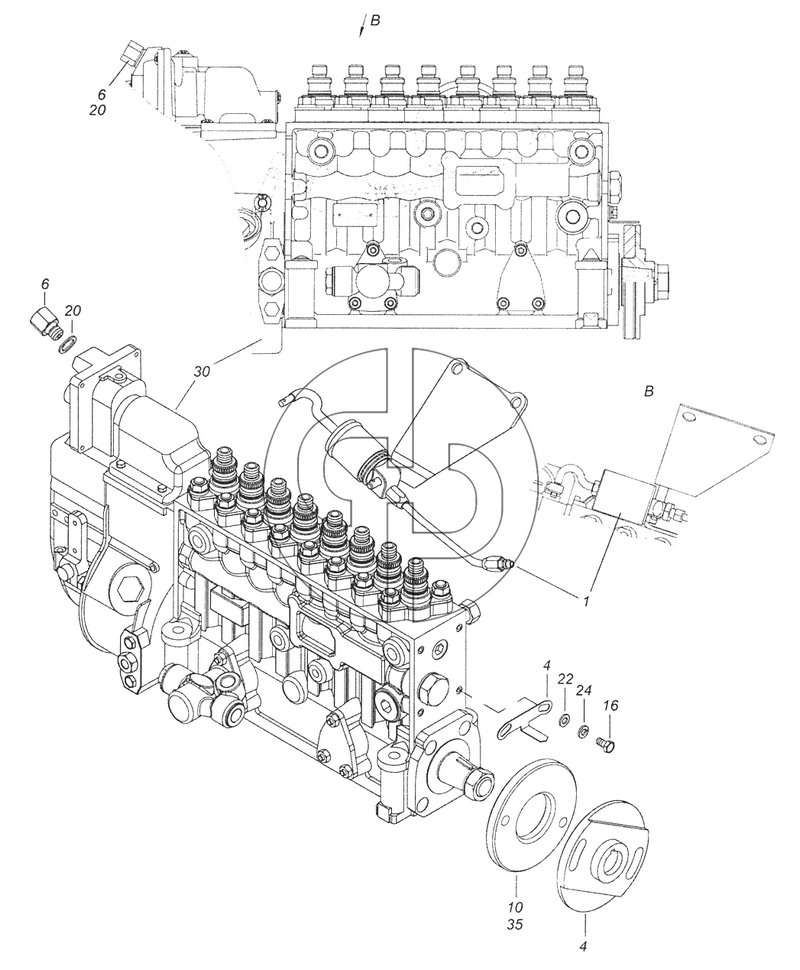 740.50-1111005-90 ТНВД с фланцем и полумуфтой ведомой (№20 на схеме)