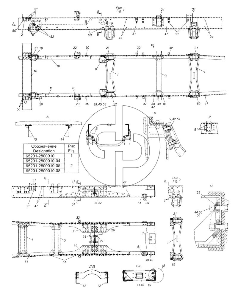 65201-2800010 Рама (№19 на схеме)