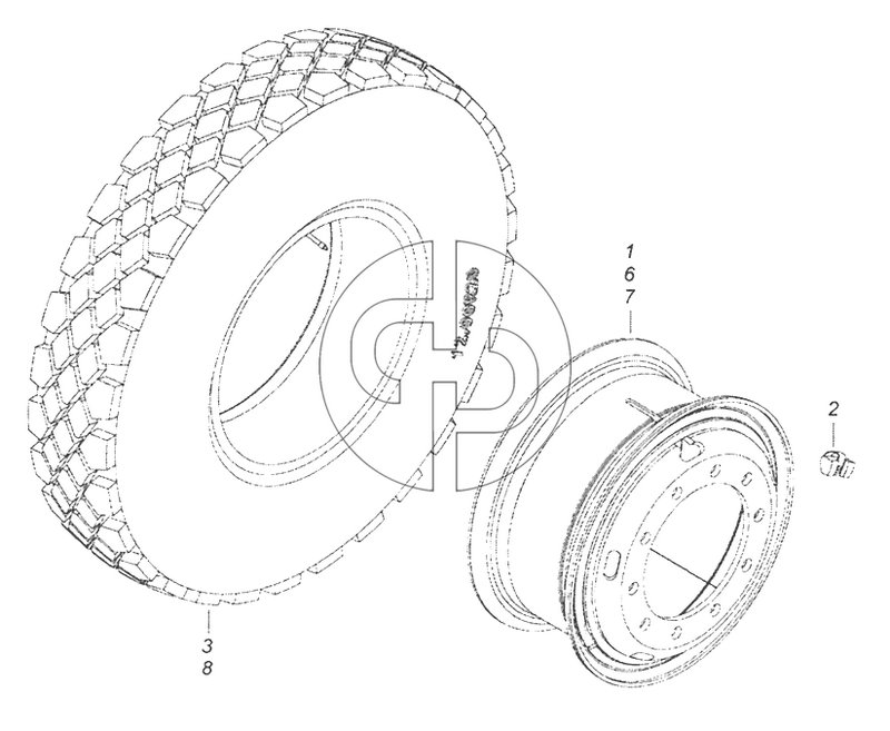 6520-3101011 Колесо с шиной (№7 на схеме)