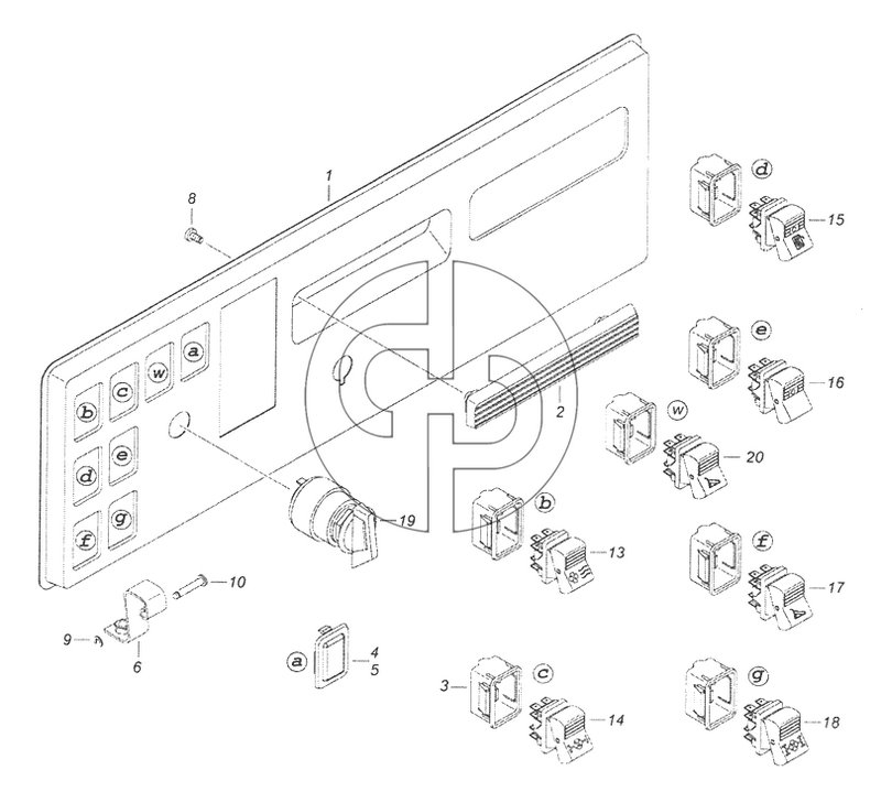 43118-3710428-17 Панель выключателей (№2 на схеме)