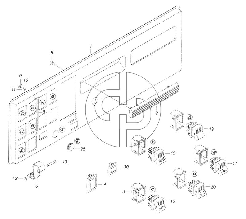 65201-3710428 Панель выключателей (№2 на схеме)