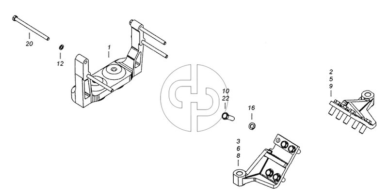 65205-1001000 Установка кронштейнов силового агрегата (№9 на схеме)
