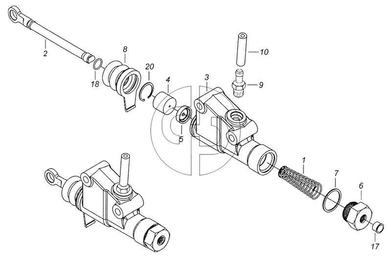 5320-1602510-10 Главный цилиндр управления сцеплением (№7 на схеме)