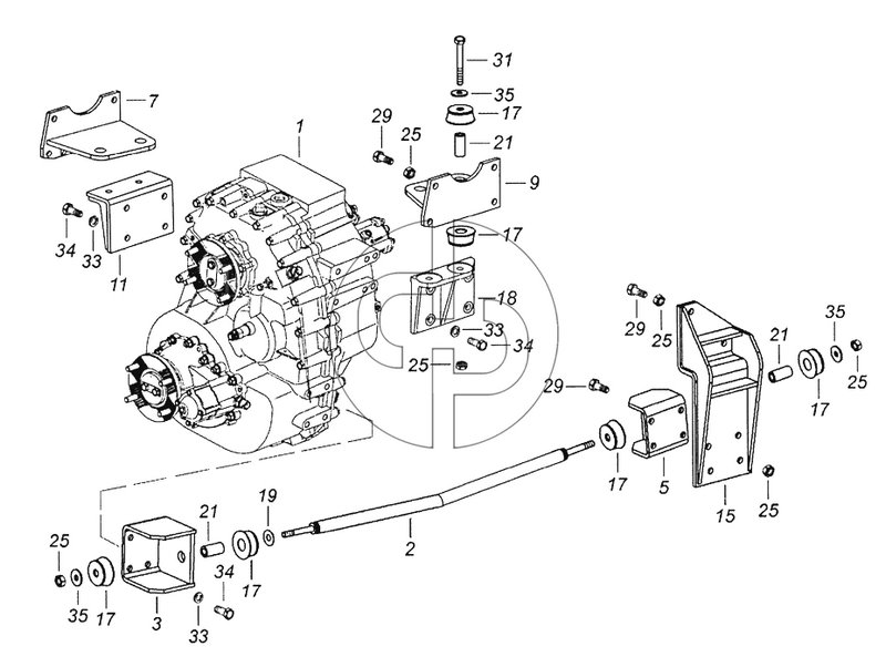 65225-1800008-50 Установка раздаточной коробки (№19 на схеме)