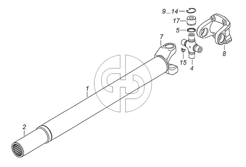 4326-2201017-10 Вал карданный с шарниром (№9 на схеме)