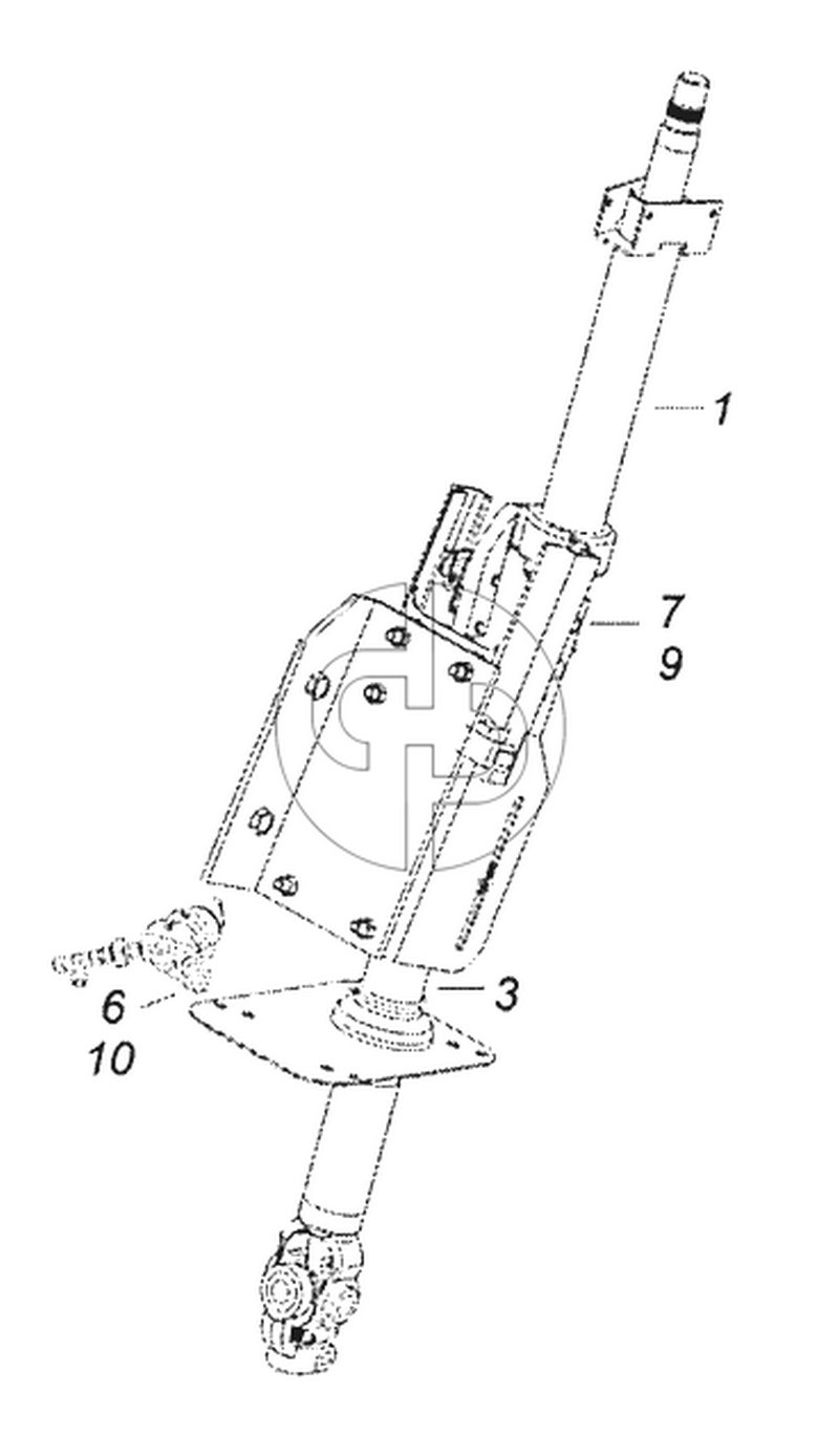 6520-3444006-30 Колонка рулевого управления с карданным валом (№6 на схеме)