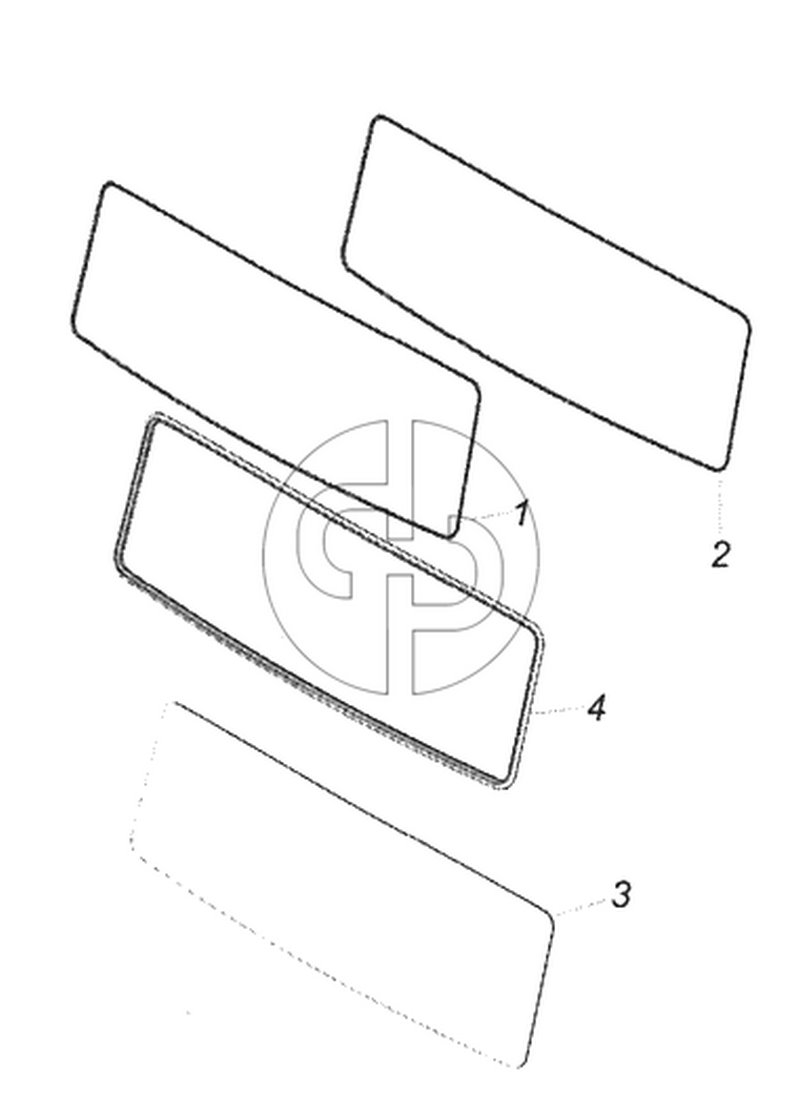 65115-5206005 Установка ветровых стекол (№1 на схеме)