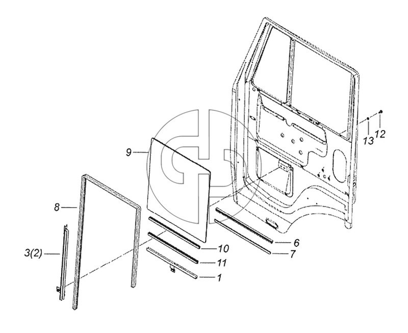 65115-6110005 Установка опускных стекол (№9 на схеме)