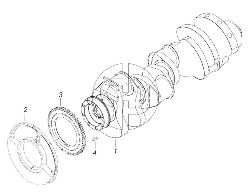 740.62-1005008 Вал коленчатый (№3 на схеме)