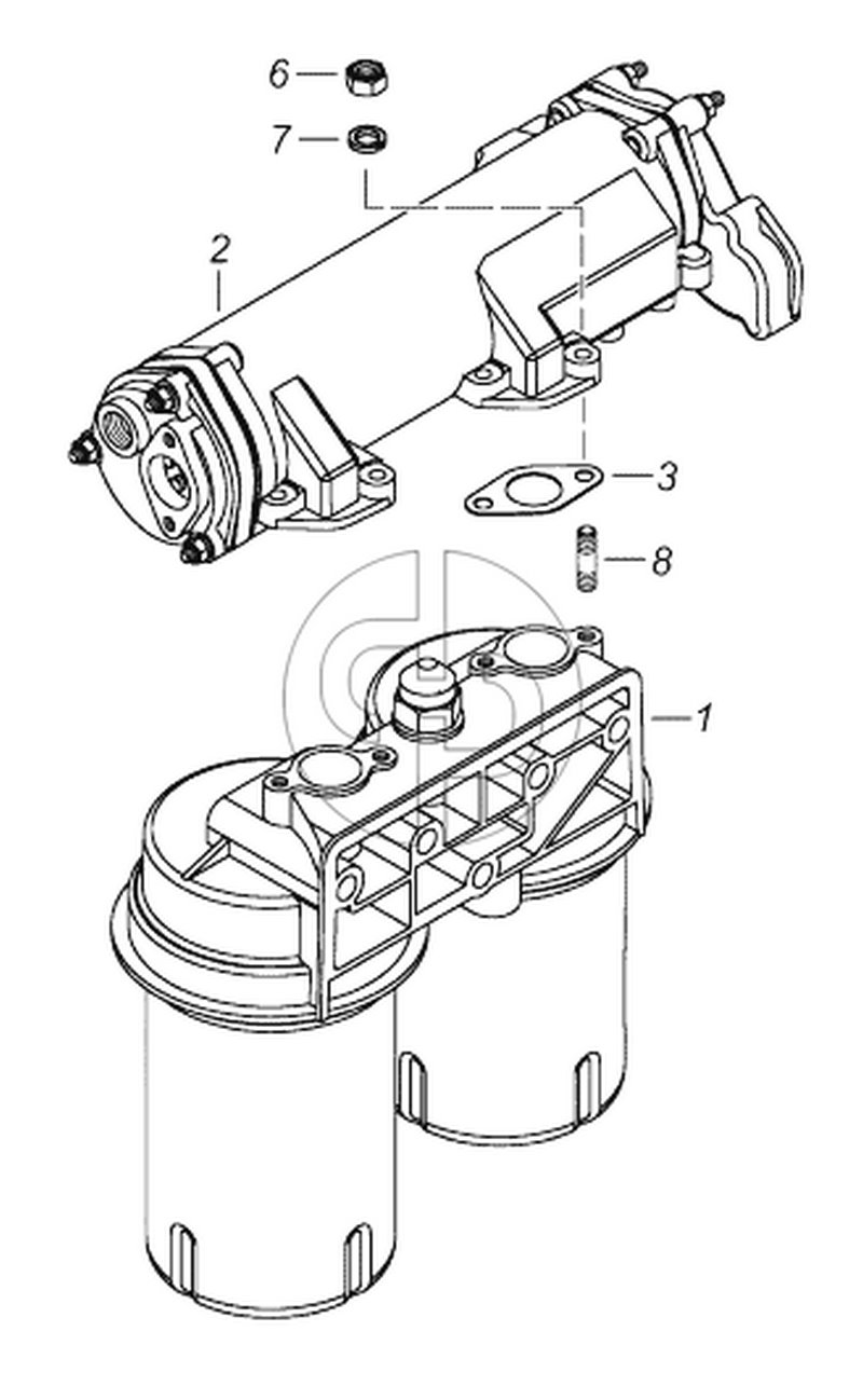 №2 (43118 (Евро 4) - 740.90-1012006 Фильтр масляный с теплообменником)