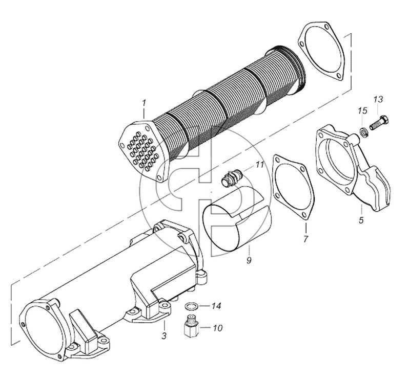 740.90-1013200 Теплообменник маслянный (№14 на схеме)