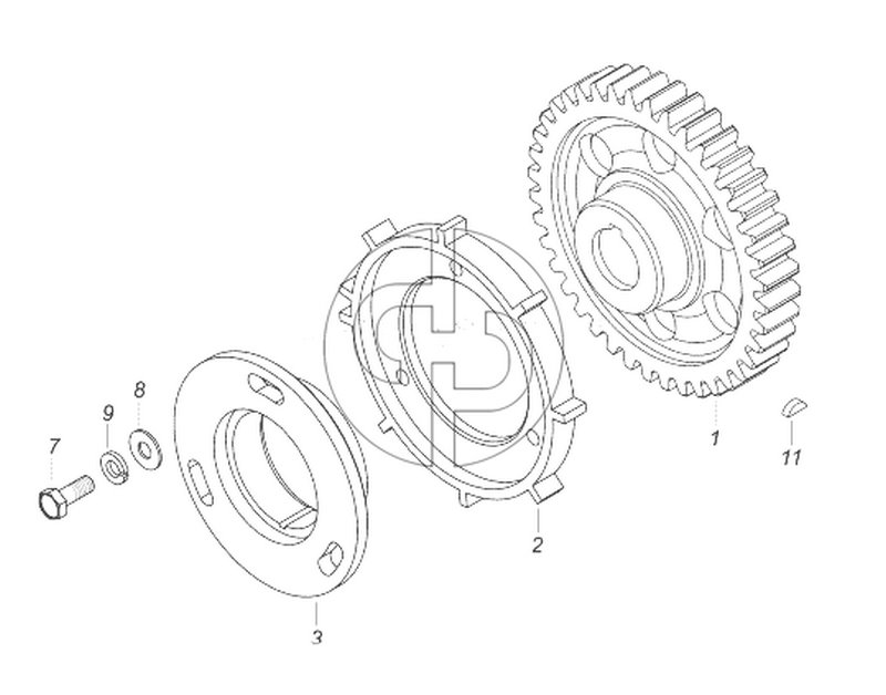 740.90-1111040-10 Колесо редуктора привода ТНВД в сборе (№11 на схеме)