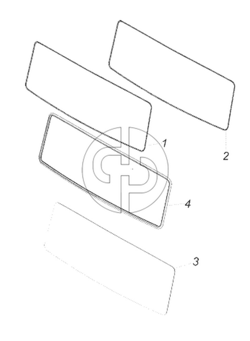 65115-5206005 Установка ветровых стекол (№1 на схеме)