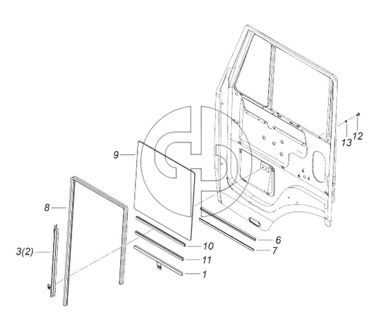 65115-6110005 Установка опускных стекол (№9 на схеме)