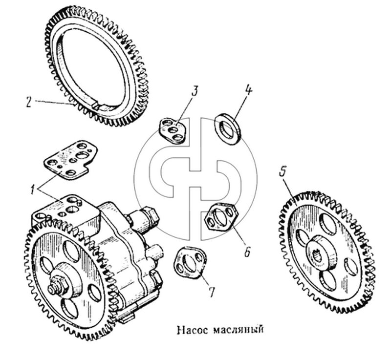 Насос масляный (№5 на схеме)