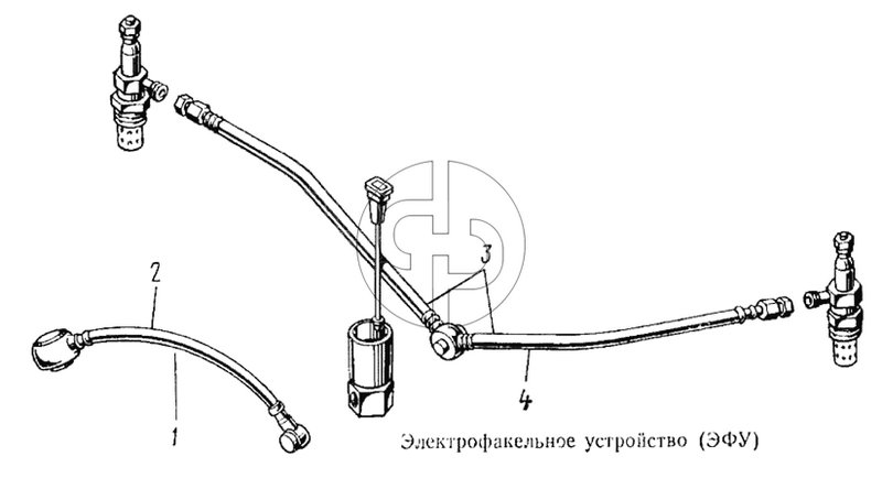 Электрофакельное устройство (ЭФУ) (№1 на схеме)