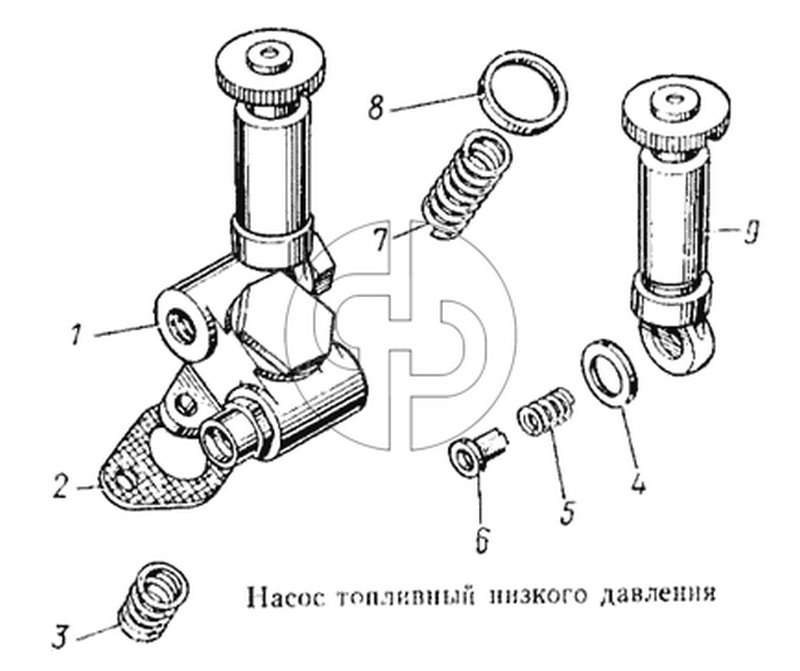 Насос топливный низкого давления (№4 на схеме)