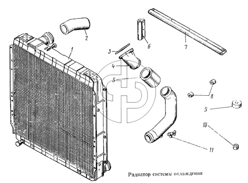 Радиатор системы охлаждения (№2 на схеме)