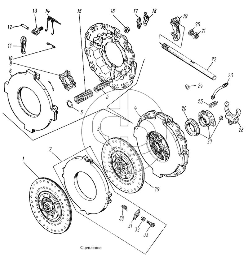 Сцепление (№15 на схеме)