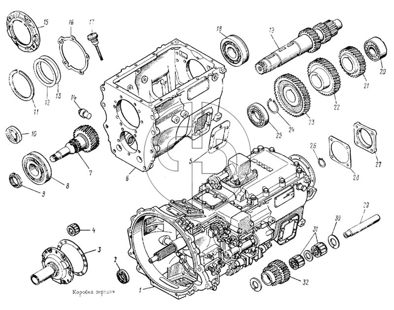 Коробка передач (№6 на схеме)