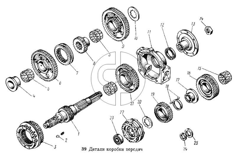 Детали коробки передач (№13 на схеме)