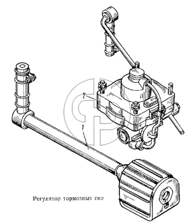 Регулятор тормозных сил (№2 на схеме)