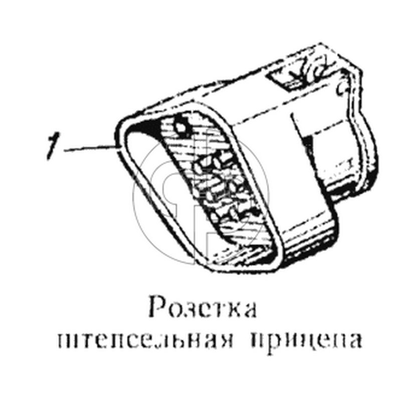 Розетка штепсельная прицепа (№ПС326 на схеме)