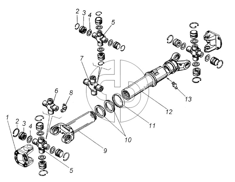 Вал карданный заднего моста (№2 на схеме)