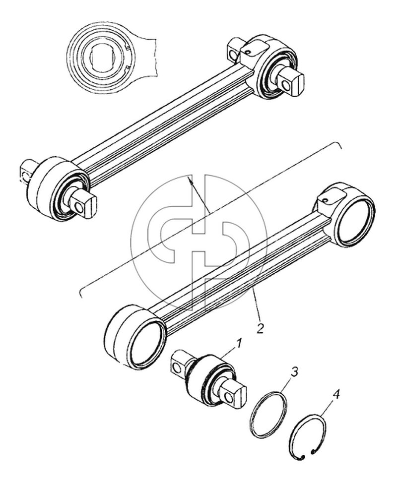 Штанга реактивная в сборе (№4 на схеме)