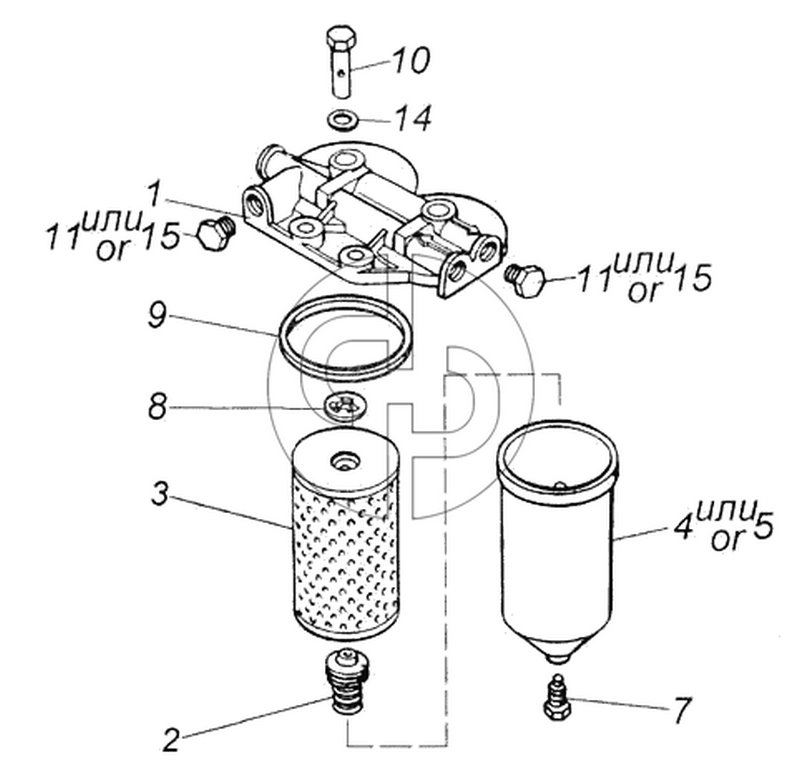 Фильтр топливный (№14 на схеме)