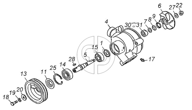 Насос водяной (№28 на схеме)