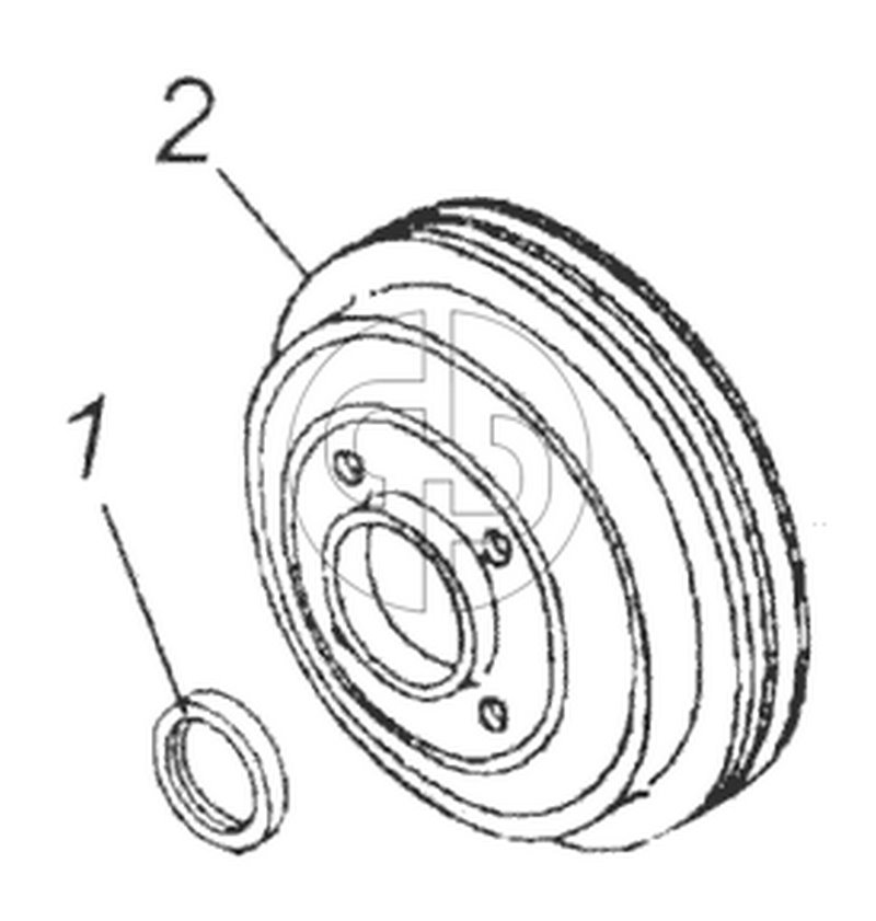 Шкив привода генератора с манжетой (№1 на схеме)