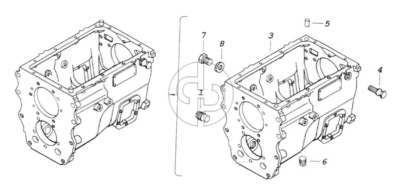 Картер коробки передач (№3 на схеме)