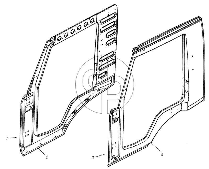 Боковина кабины левая и правая (№2 на схеме)
