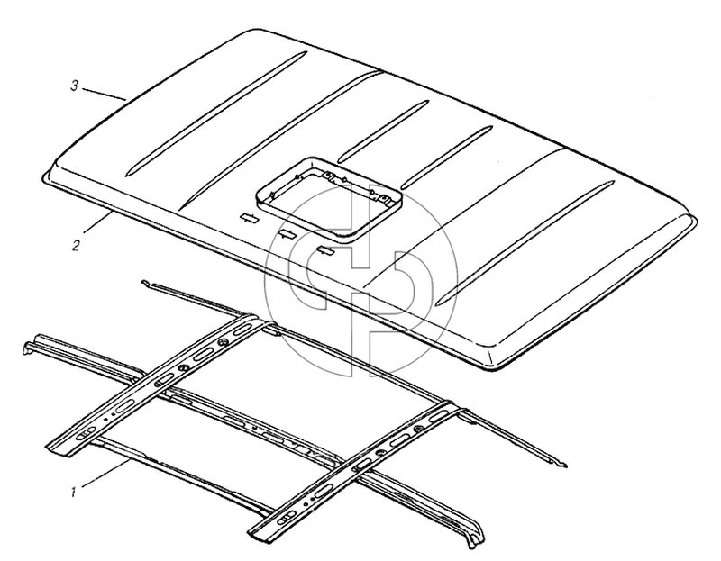 Крыша кабины (№864909 на схеме)
