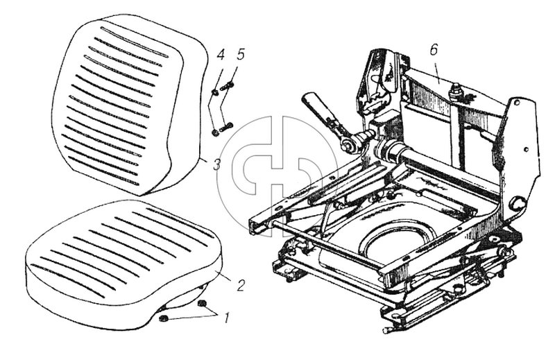 Сиденье водителя (№5320-6804111 на схеме)